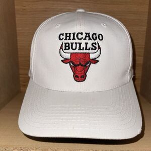 Vintage NBA Chicago Bulls Logo Sears Brand Central White Snapback Hat 90s Jordan